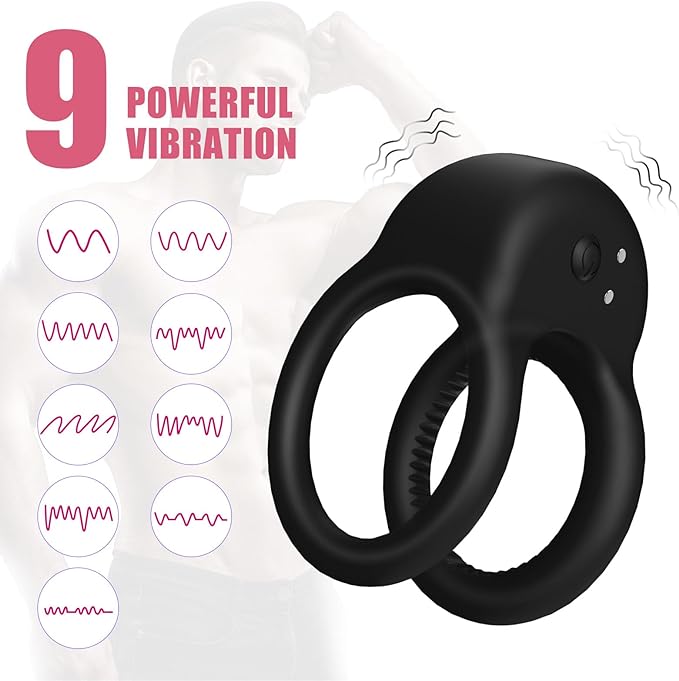 Catking® Sex Toys Soft Silicone Male Vibrating Cock Ring