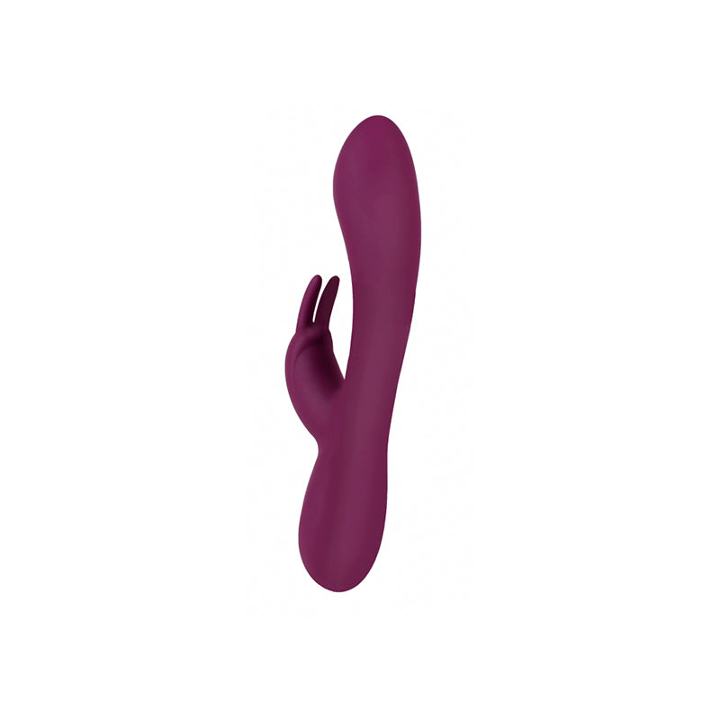 Catking Rechargeable Silicone Rabbit Vibrator - Burgundy