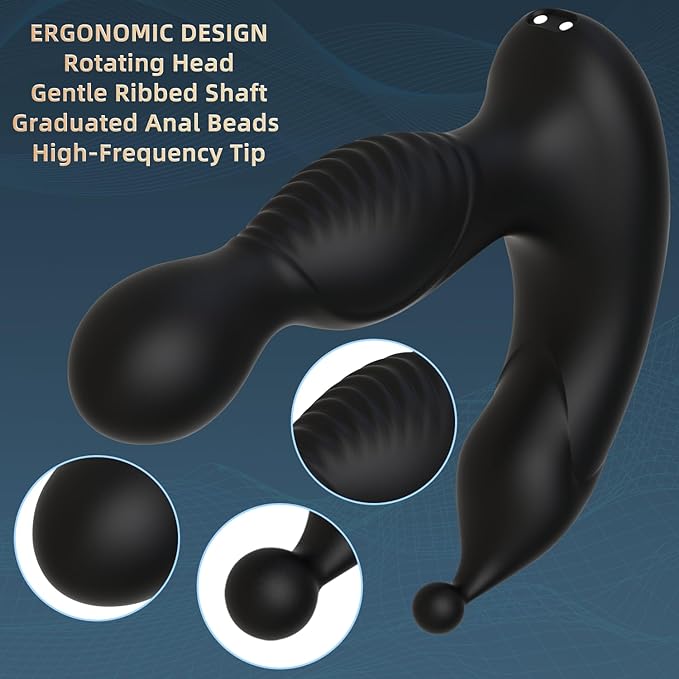 Catking® Sex Toys Remote Control Rotating Anal Vibrator with 50 Vibration Modes