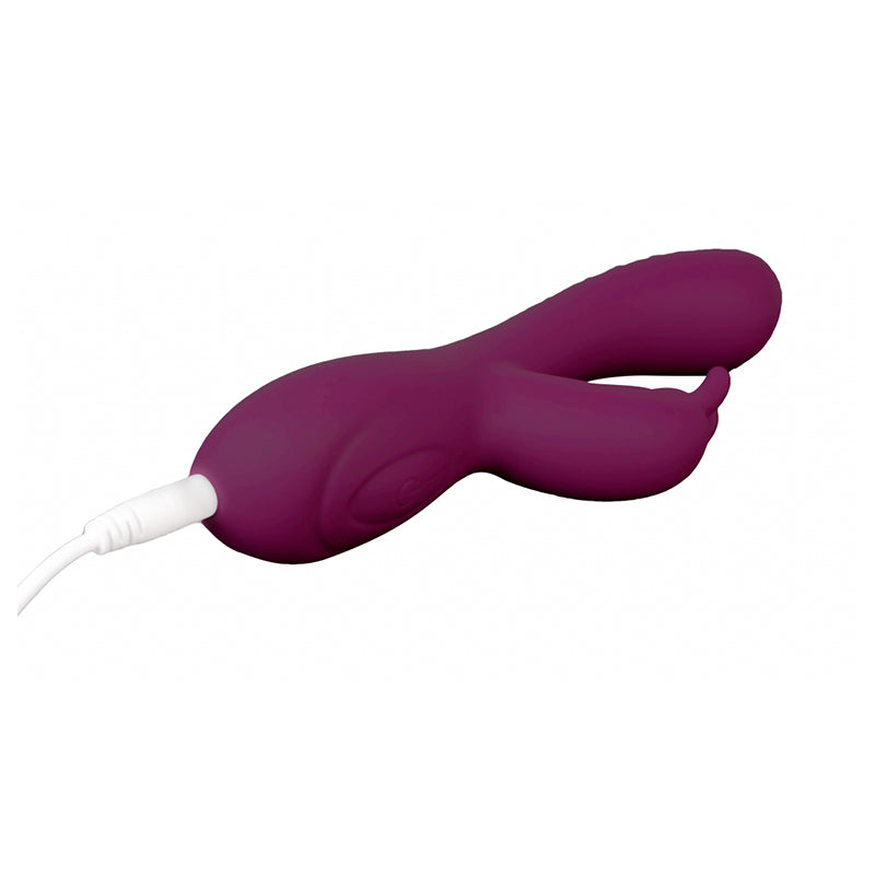 Catking Rechargeable Silicone Rabbit Vibrator - Burgundy