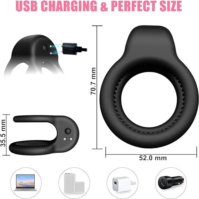 Catking® Sex Toys Soft Silicone Male Vibrating Cock Ring
