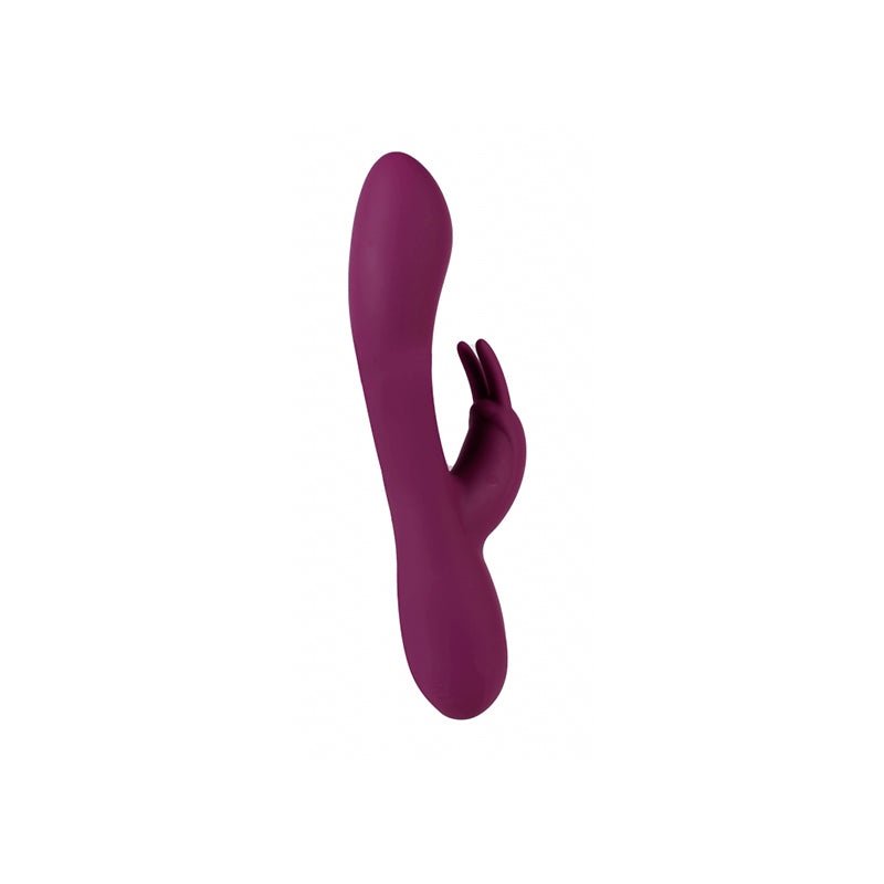 Catking Rechargeable Silicone Rabbit Vibrator - Burgundy
