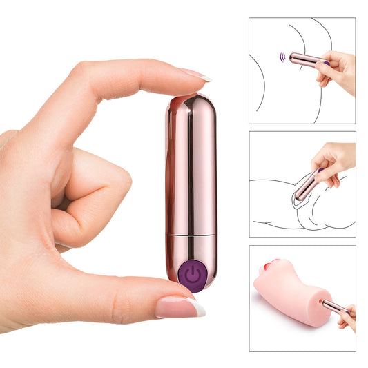 Luvkis® Sex Toys Mini Bullet Vibrator Massager Nipple Clitorals Stimulator, Rose Gold