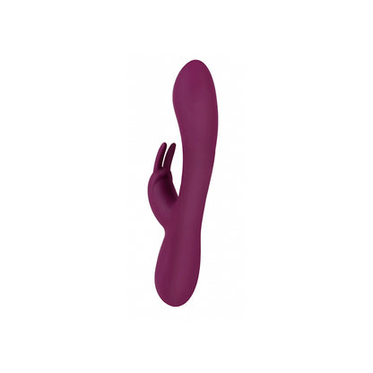 Catking Rechargeable Silicone Rabbit Vibrator - Burgundy