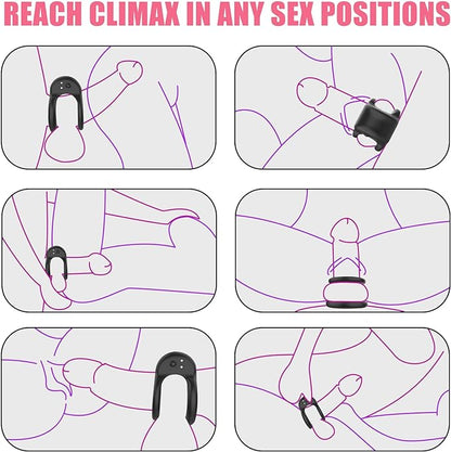 Catking® Sex Toys Soft Silicone Male Vibrating Cock Ring